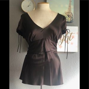 Silky brown Express blouse